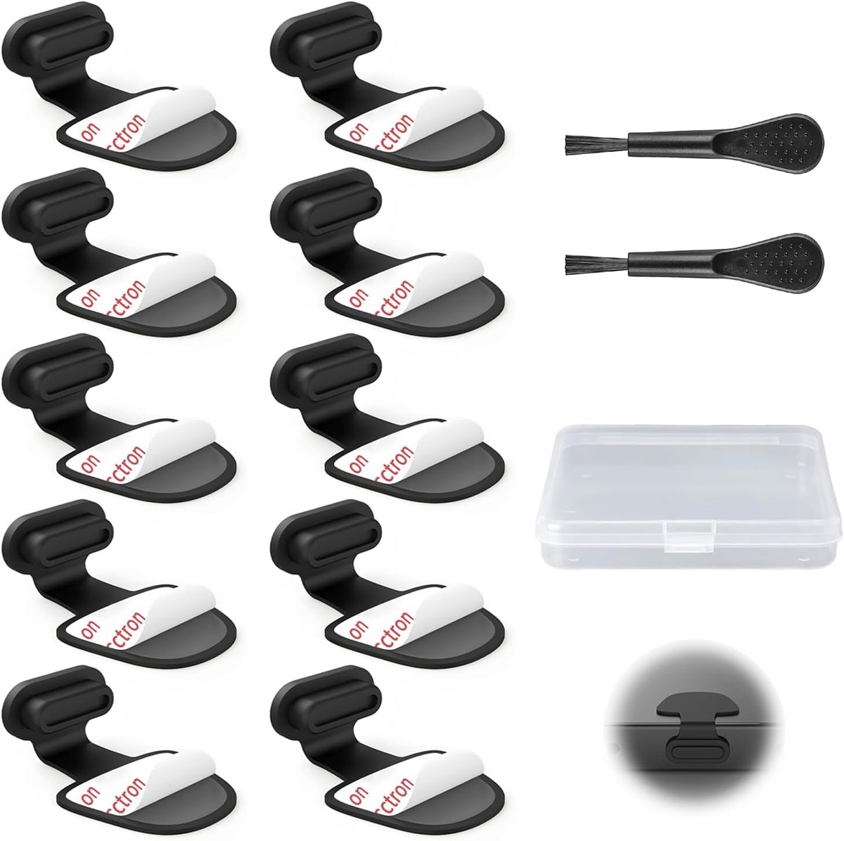 USB C beschermcaps - set van 10 - zelfklevend - stofbescherming voor mobiele telefoons - ShopVlot