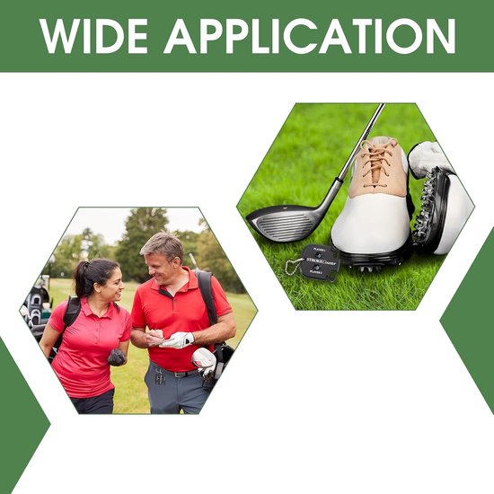 Golf score teller set - 2 pack mini vierkante tellers - met karabijnhaken - ideaal voor 2 spelers - ShopVlot van GOLF — afbeelding 3