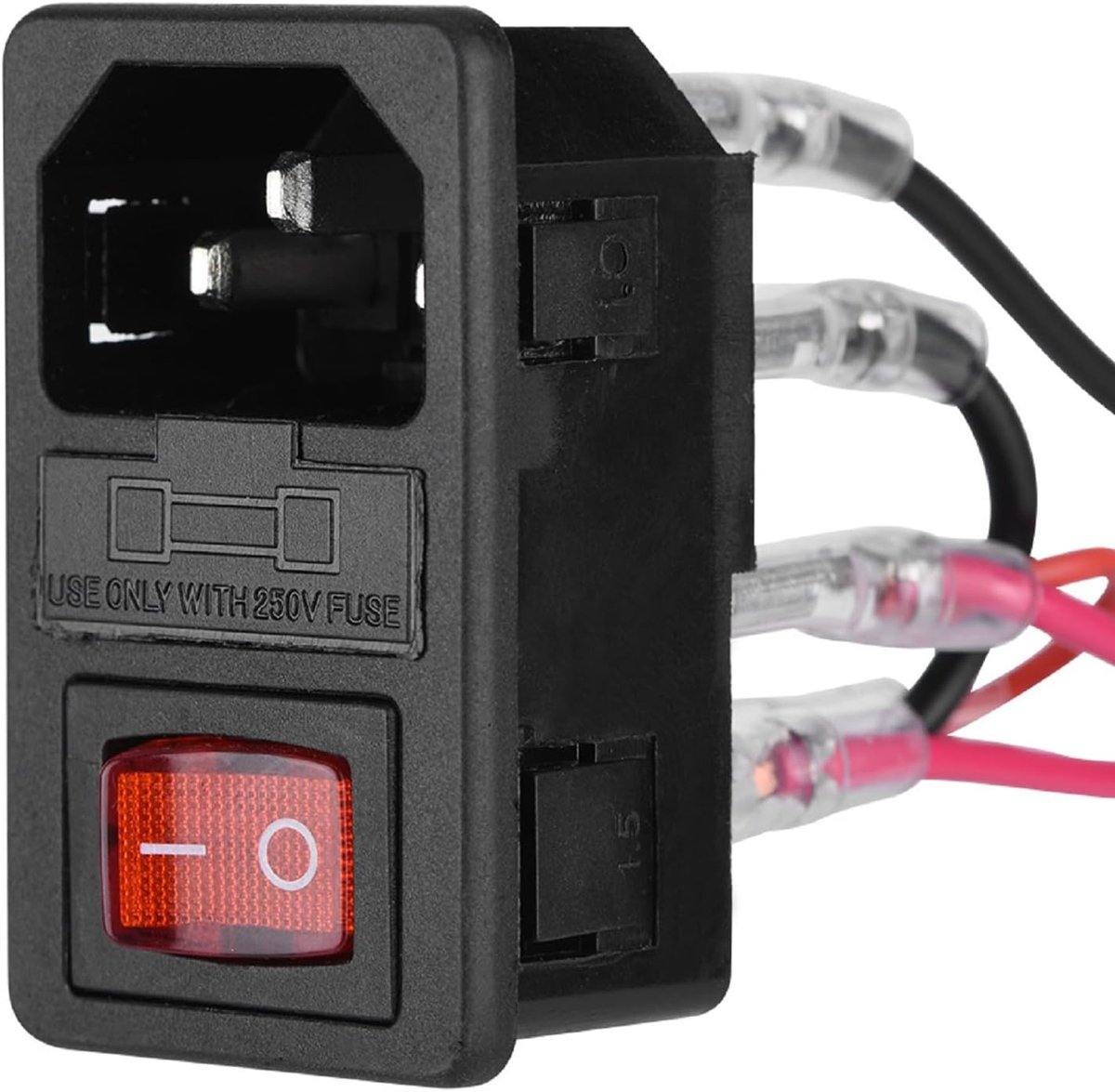 Power Switch 15A 220V/110V - U Type Plug met Fuse - Voor 3D Printer - Eenvoudige installatie - ShopVlot