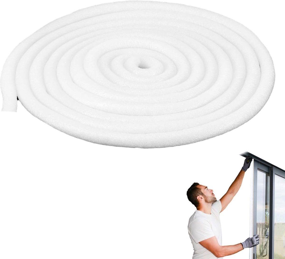 Dichtingsschuim 18mm - Wit - Flexibel en eenvoudig te snijden - Ideaal voor voegen en scheuren - ShopVlot