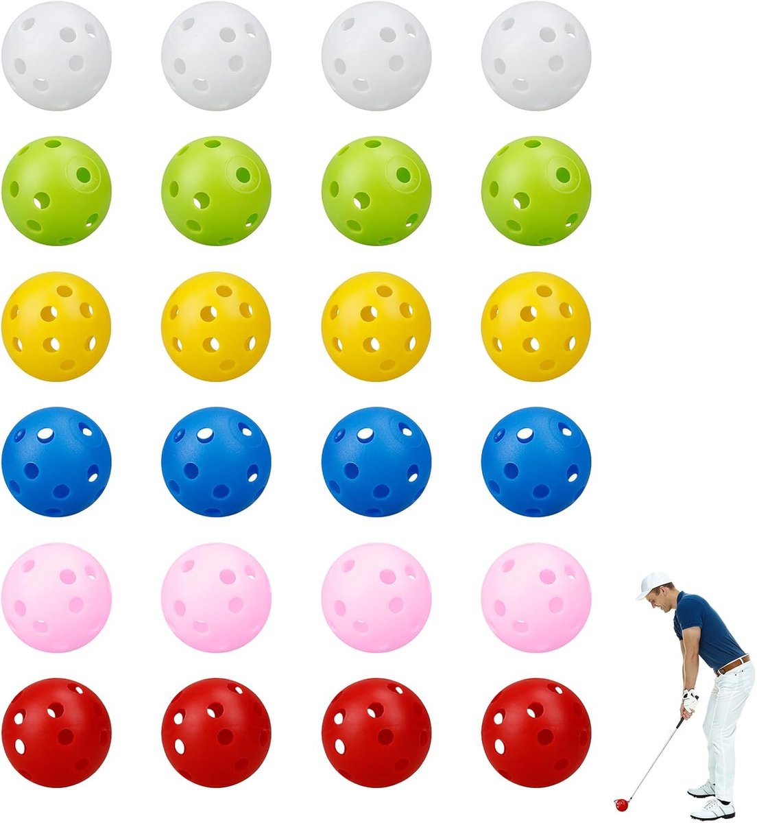 Golfballen set 12 stuks - Duurzaam en hoge zichtbaarheid - Perfect voor binnen en buiten - Ideaal voor training - ShopVlot