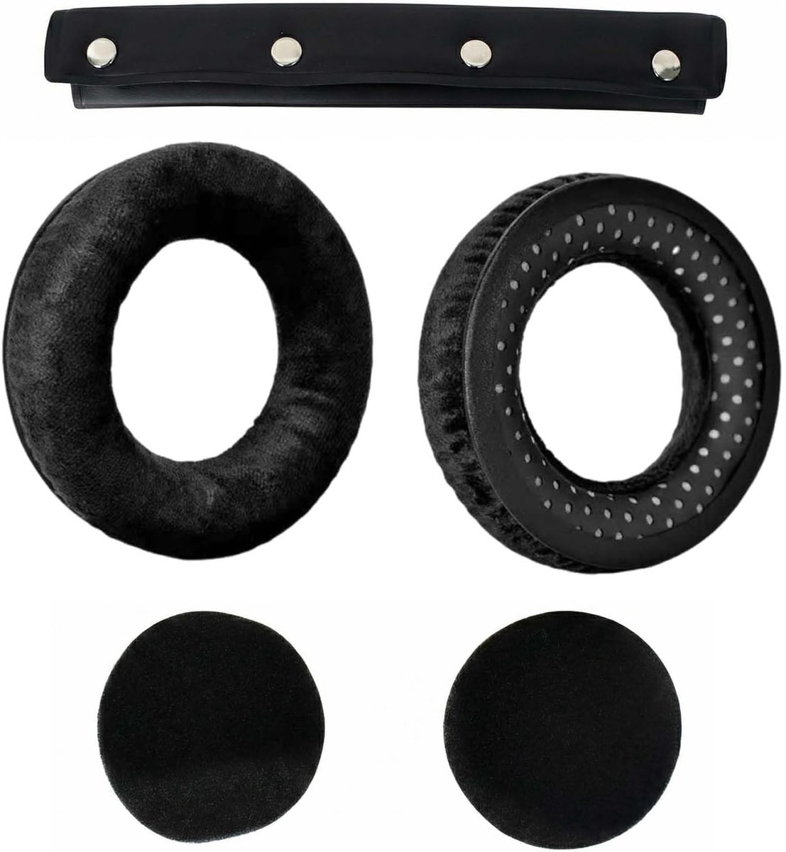 Oorkussens zwart fluweel - schuimvulling - comfortabel en duurzaam - voor DT 770/880/990 Pro - ShopVlot