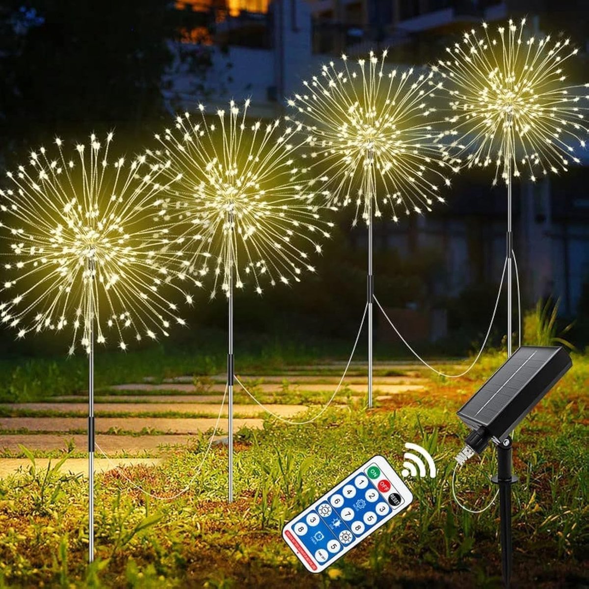 Zonnelamp voor Buiten - Multicolor - 4 Stuks - Waterdichte Tuinverlichting op Zonne-energie - Voor Tuin en Terras