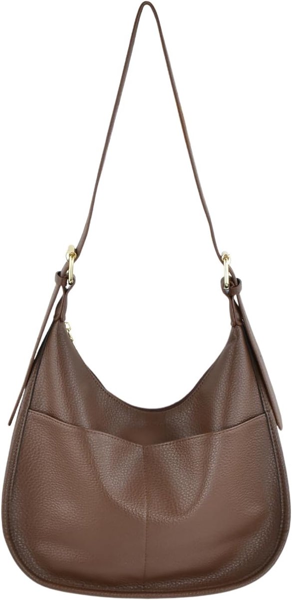Schoudertas dames - vintage PU leer - rits sluiting - ideaal voor werk en reizen - ShopVlot