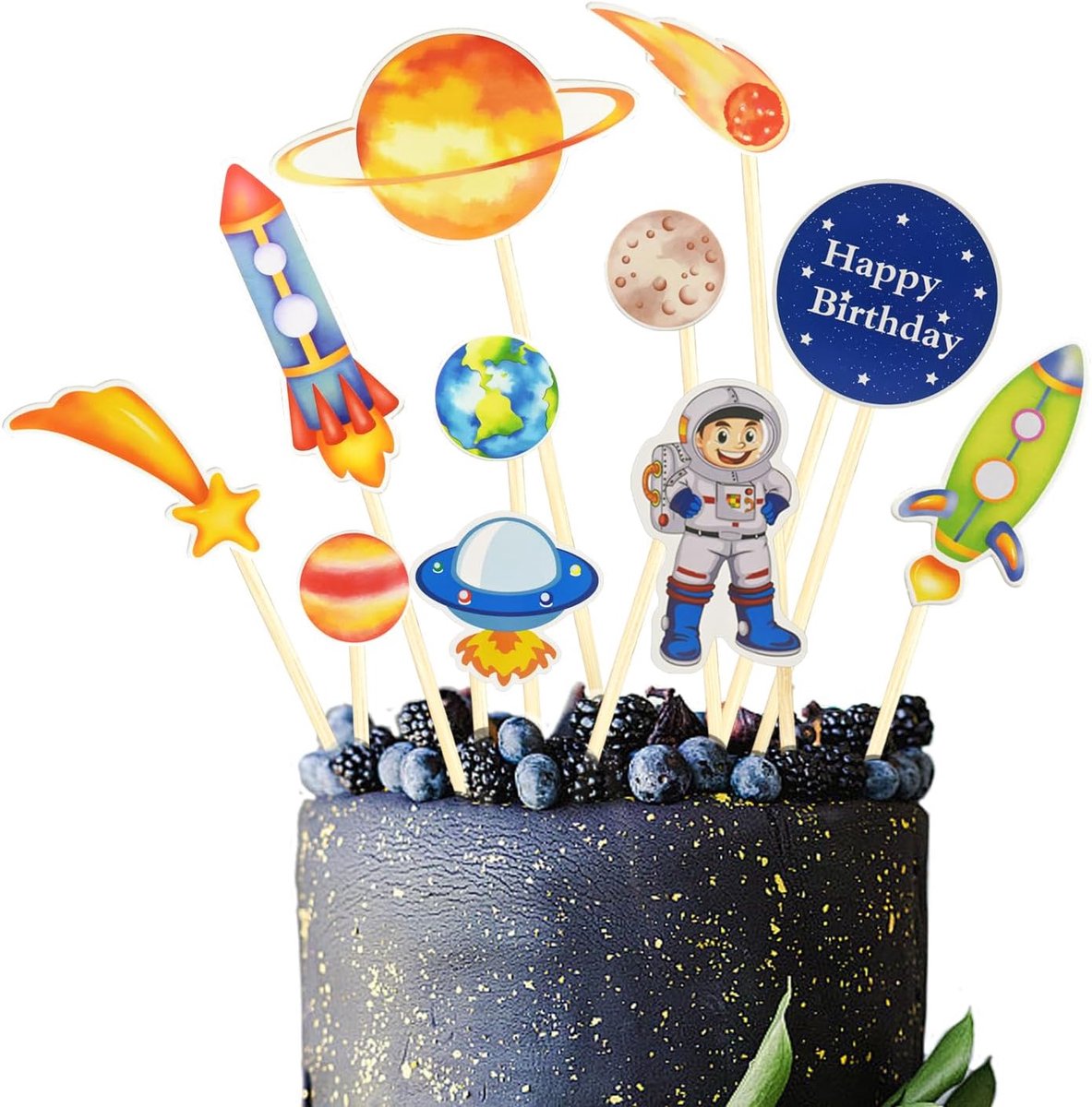 Birthday cake decoration, space theme room topper, cake decoration, planets, astronaut, astronaut cake decoration - ShopVlot