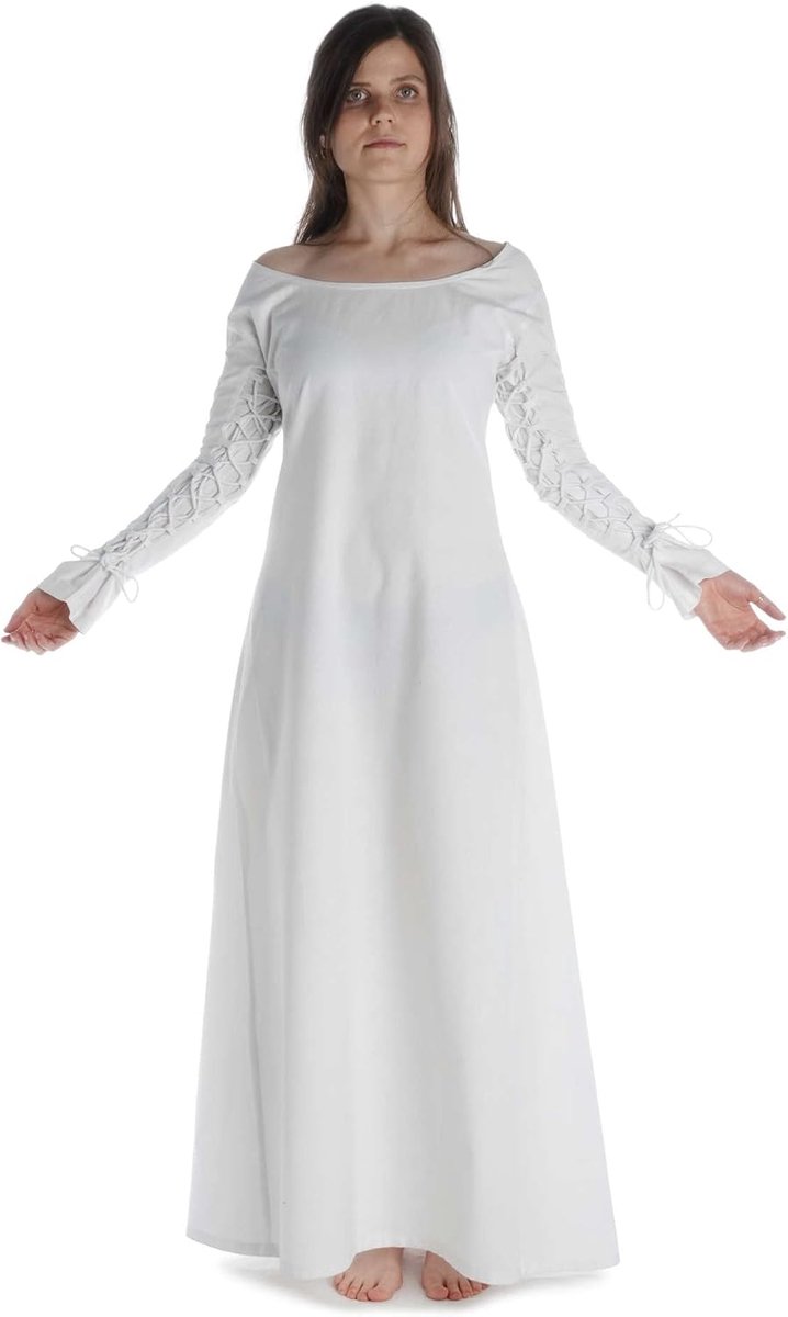 Medieval dress Hildegune made of cotton light blue, light green, royal blue, red, white S/M, L/XL, XXL/XXXL wall LARP - ShopVlot