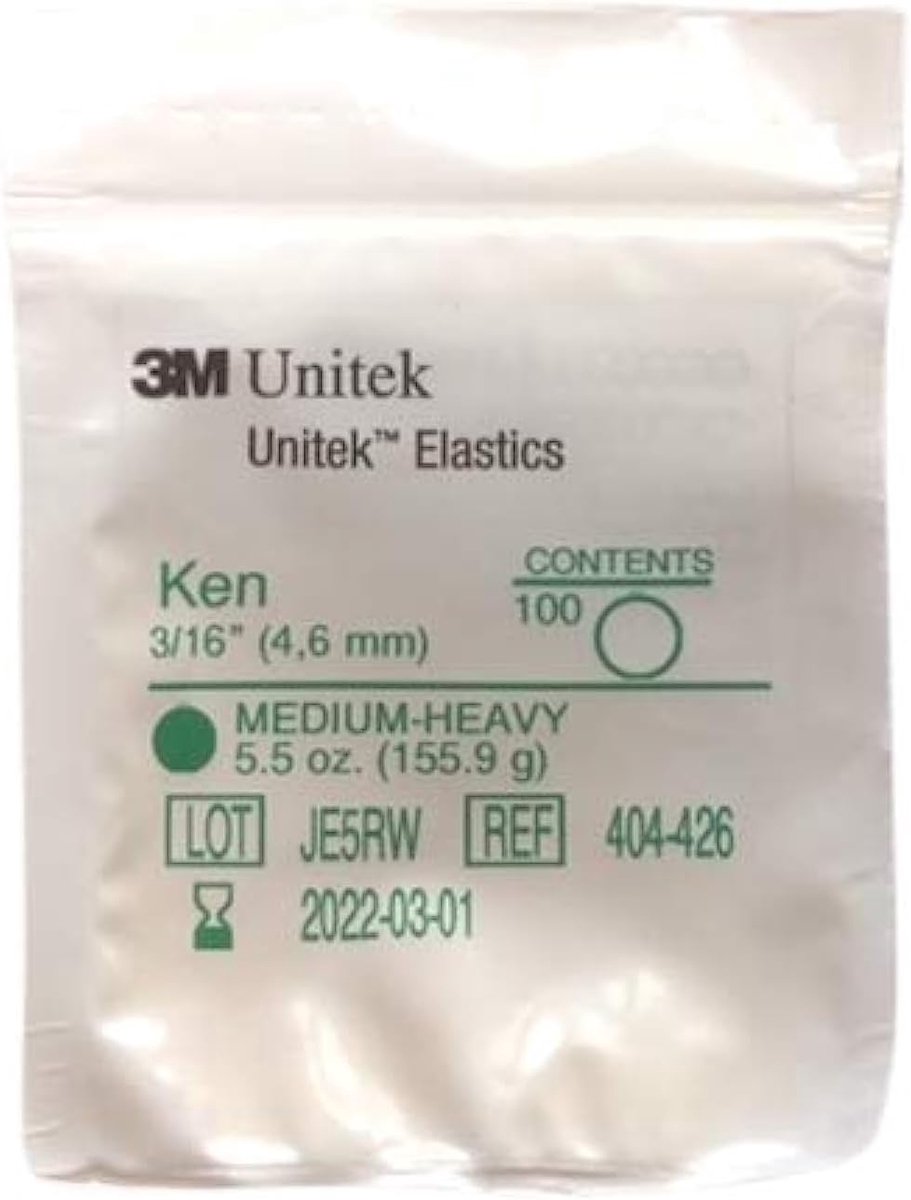 3M Unitek, Multi-Purpose Rubber Tyres, Medium-Heavy, 156g (3/16 inch 4.6mm) Ken) - ShopVlot