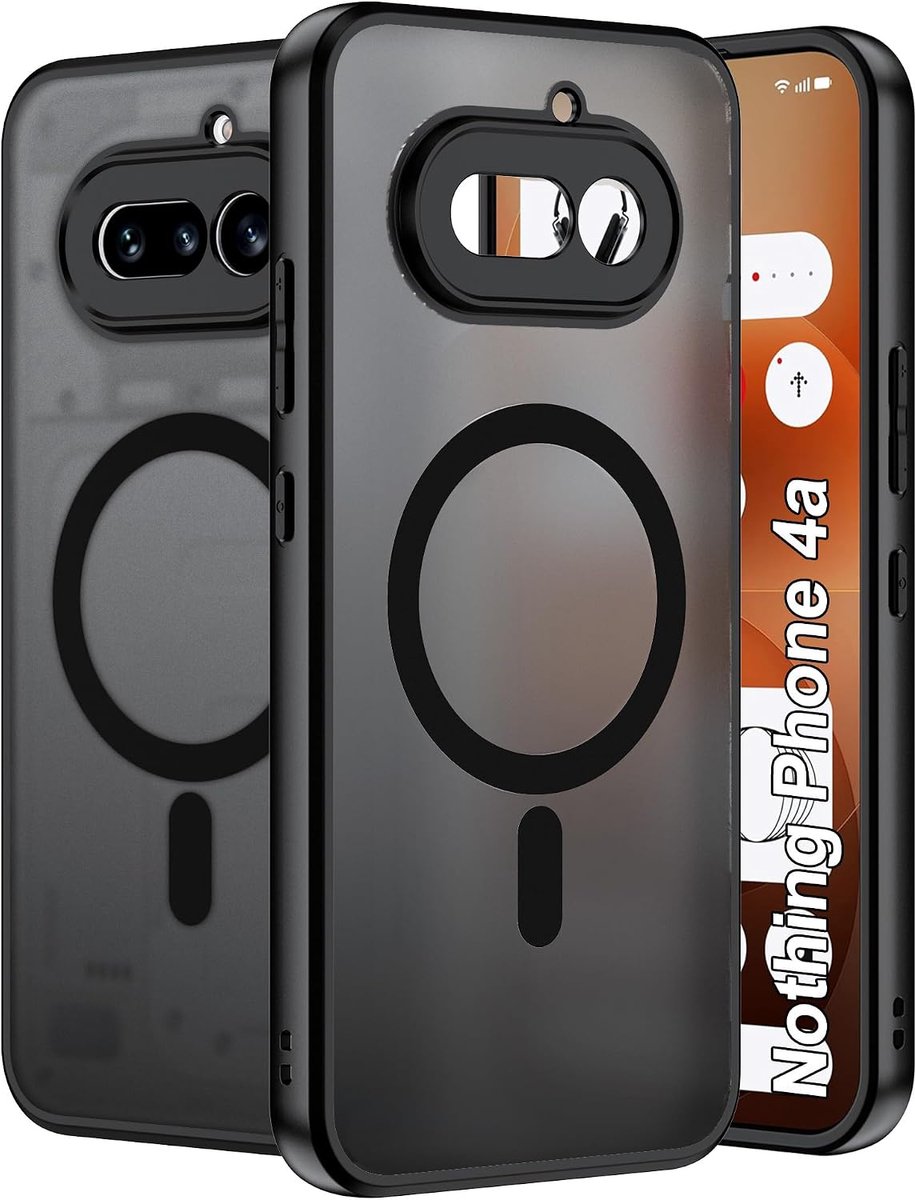 FDHYFGDY Nothing Phone 4a Magnetische beschermhoes, ultradunne krasbestendige harde schaal van polycarbonaat + - ShopVlot