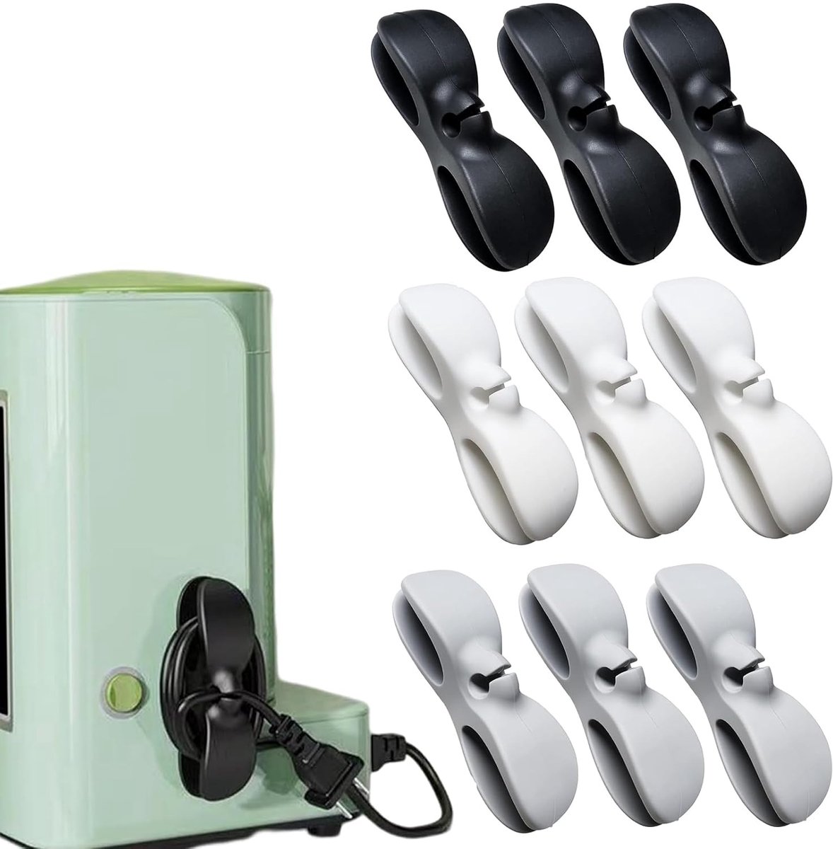 9 Pcs Self Adhesive Cable Reel Cable Roller, Cord Organizer for Appliances, Cable Organizer Self-Adhesive, 3 Colors - ShopVlot