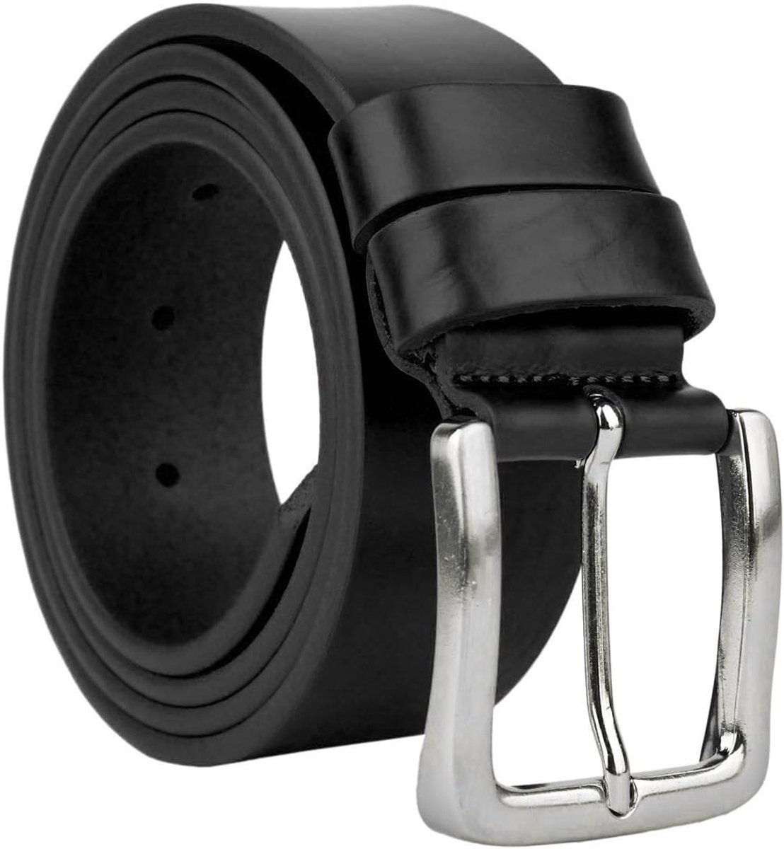 Conte Massimo Men's Genuine Leather Belt Unique Piece Made in Italy Nickel-free Buckle Can Be Shortened Height 4 cm - ShopVlot