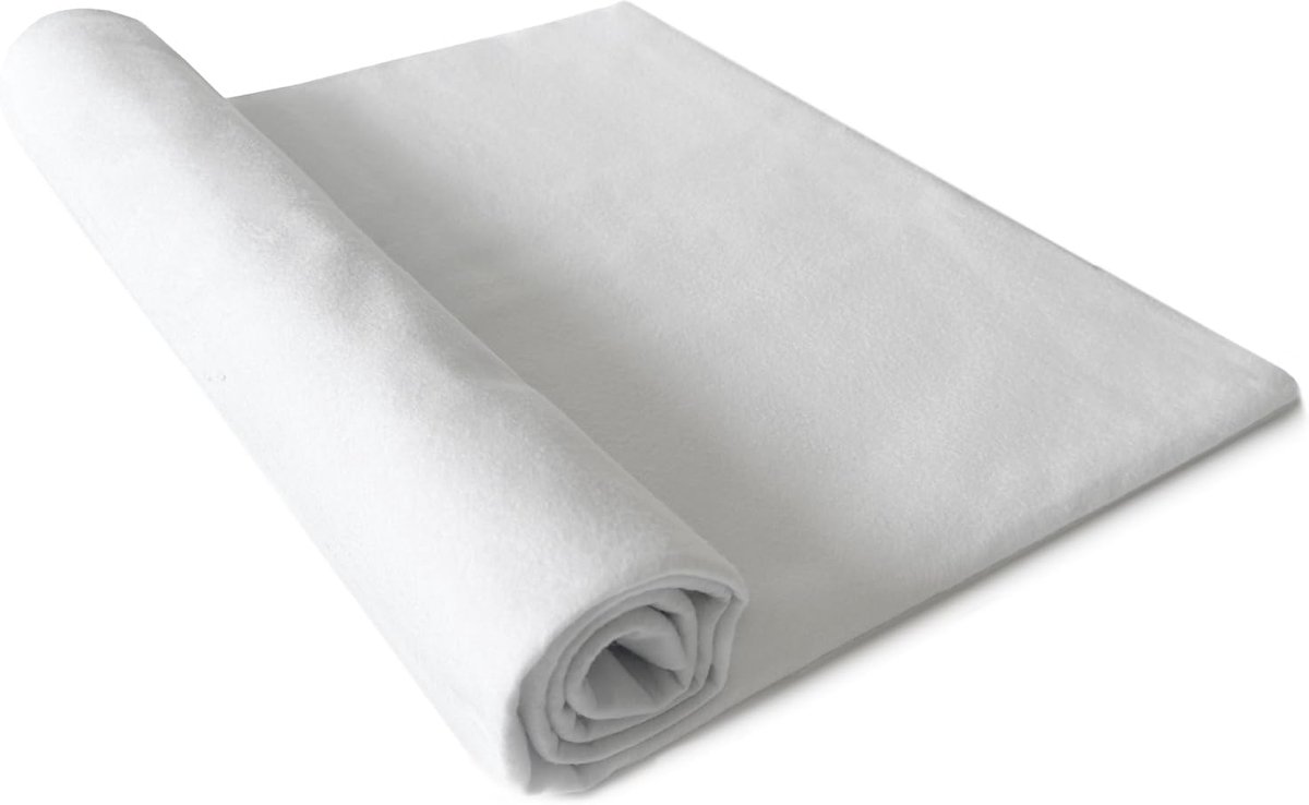 voluminous fleece - 150 g/m² - 1 x 2 m - white - iron-fleece - sewing - baby blanket - ShopVlot