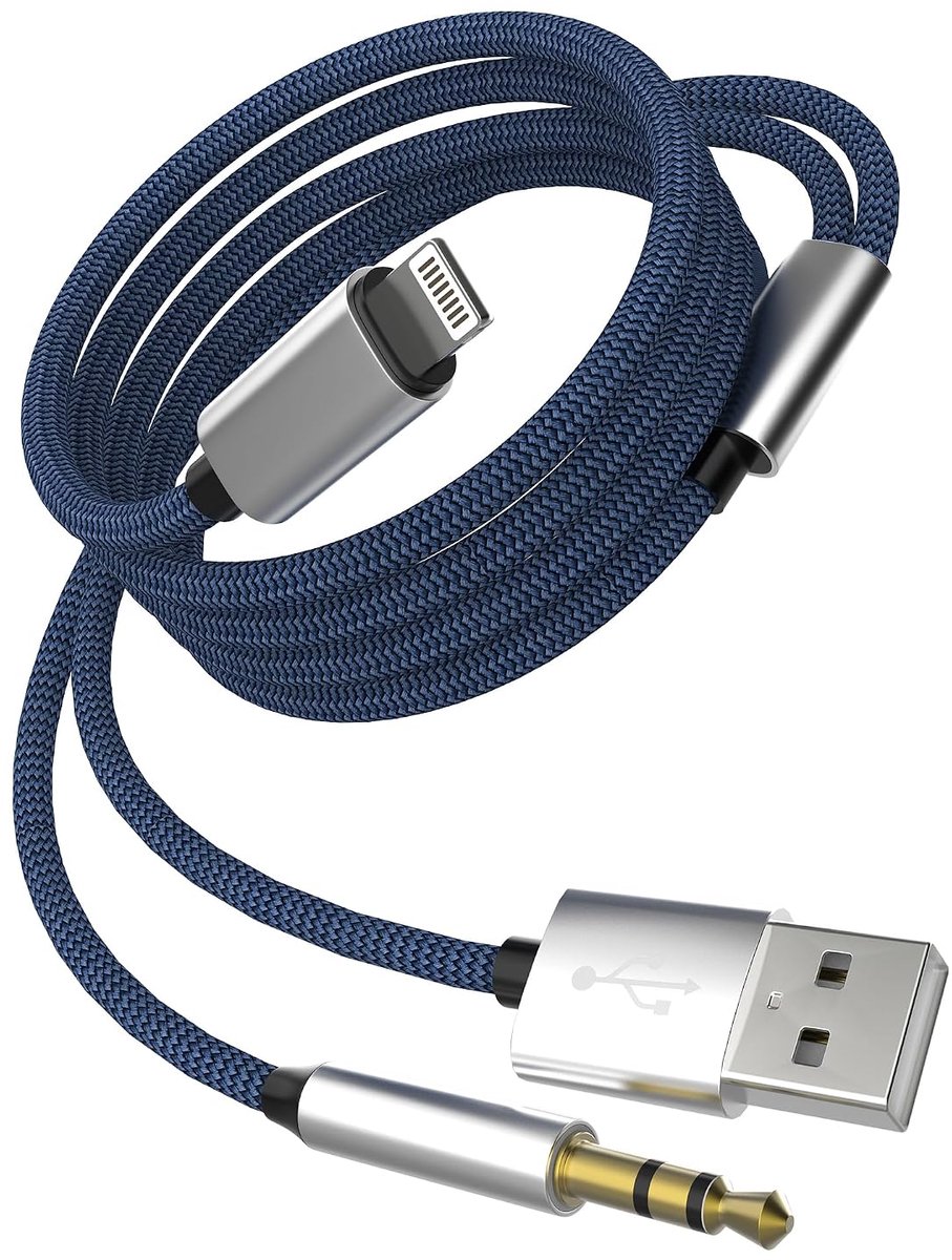 1,2 m USB C naar jack adapter voor iPhone 17 16 15 14 13 Pro Max Lightning-audiokabel 3,5 mm stekker auto AUX - ShopVlot