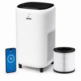 Zenvo Luxe Luchtreiniger met Wifi & App – HEPA 13 Filter – 360 m³/u – Tegen Allergie, Hooikoorts & Huisstofmijt – Air Purifier – Wit