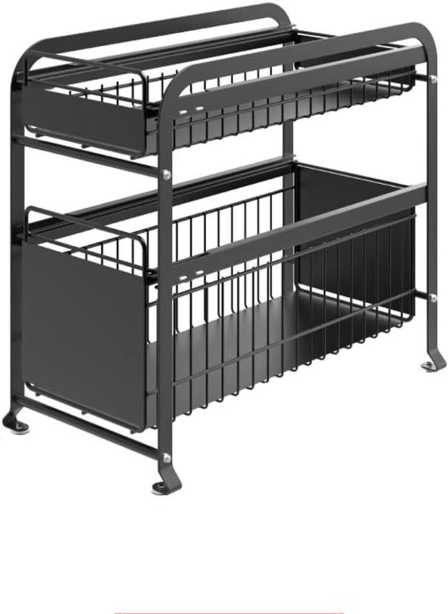 Kitchen shelf under the sink rack mobile floor Household pull-out multi-layer storage cabinet under the storage shelf - ShopVlot