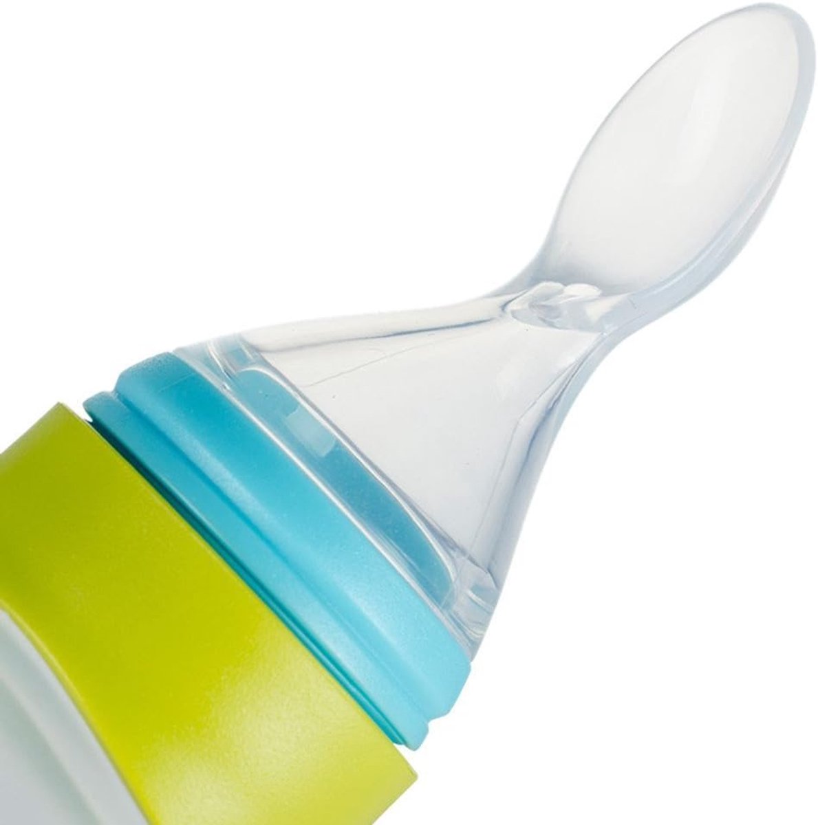 Baby Grain Squeeze Feeder with Lid, Silicone Spoon Dispenser for Rice, Cereals, Vegetables and Fruits - ShopVlot