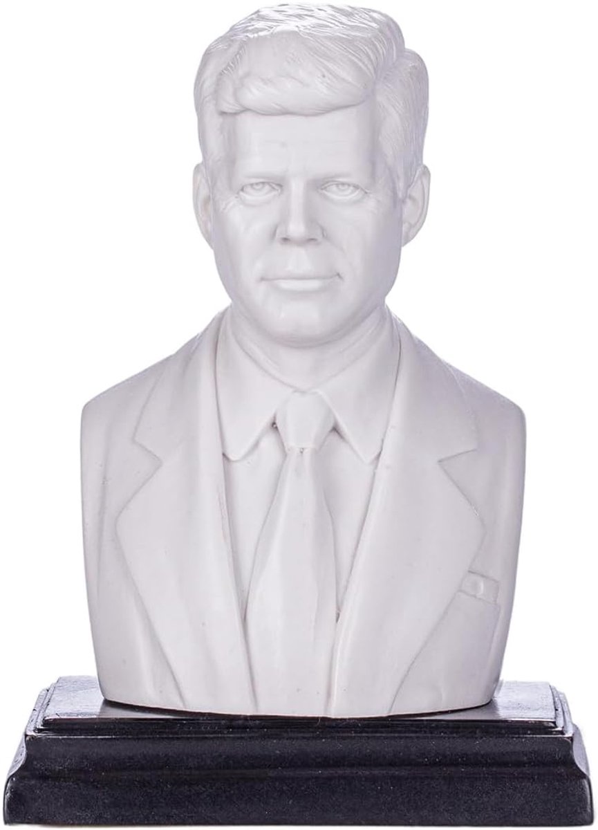 American President John F. Kennedy Marble Bust Statue Sculpture 13.5cm - ShopVlot
