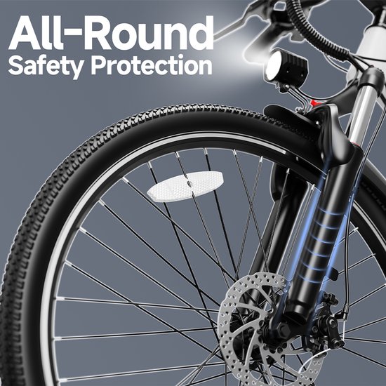 HEADEER BK1350 E-bike - 26 inch - 56km actieradius - 48V 13.5Ah accu - Topsnelheid 25 km/u - Wit — afbeelding 2