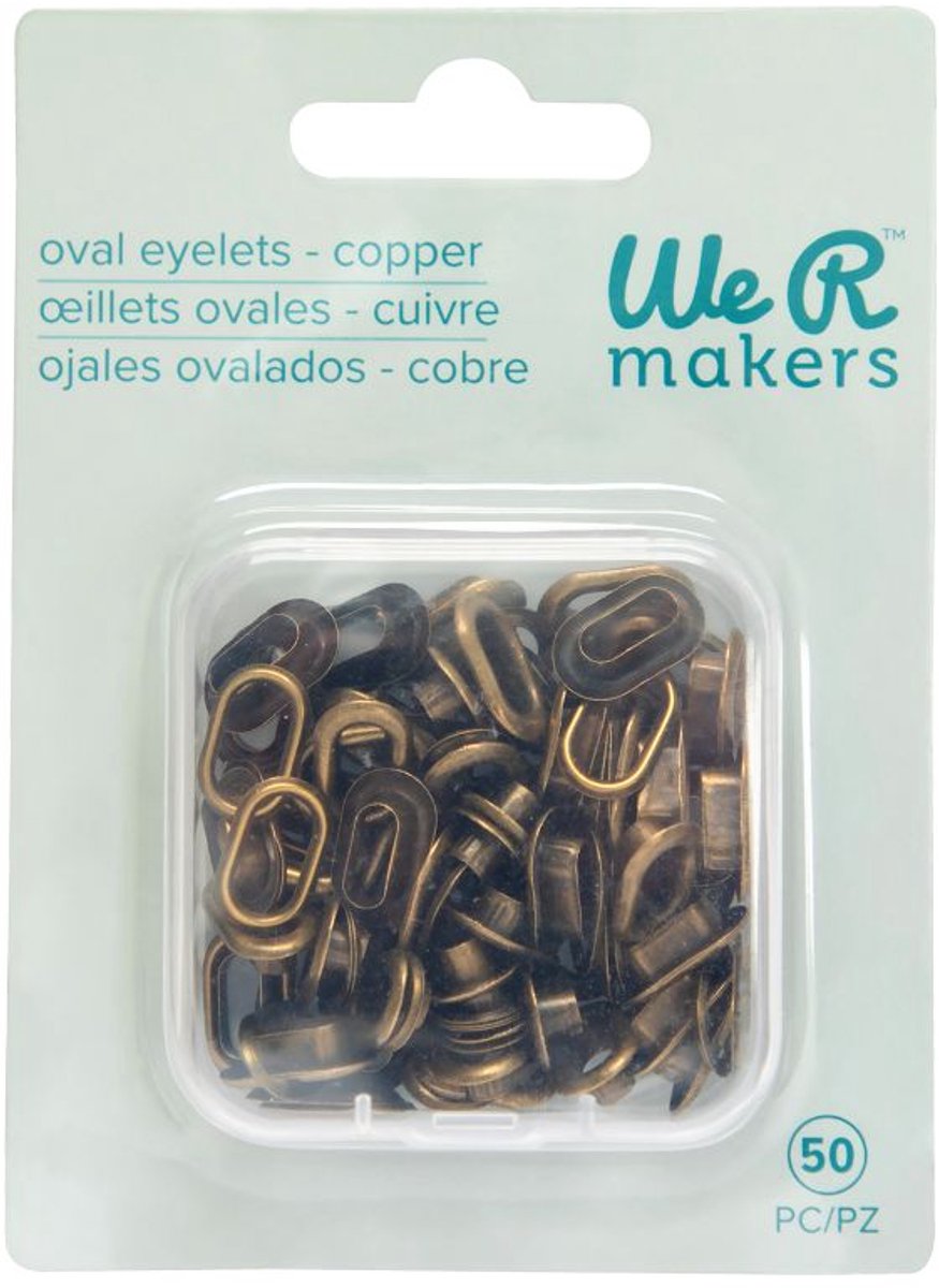 50 copper oval eyelets crop - a-dile We R - voor ovaal perforatietang