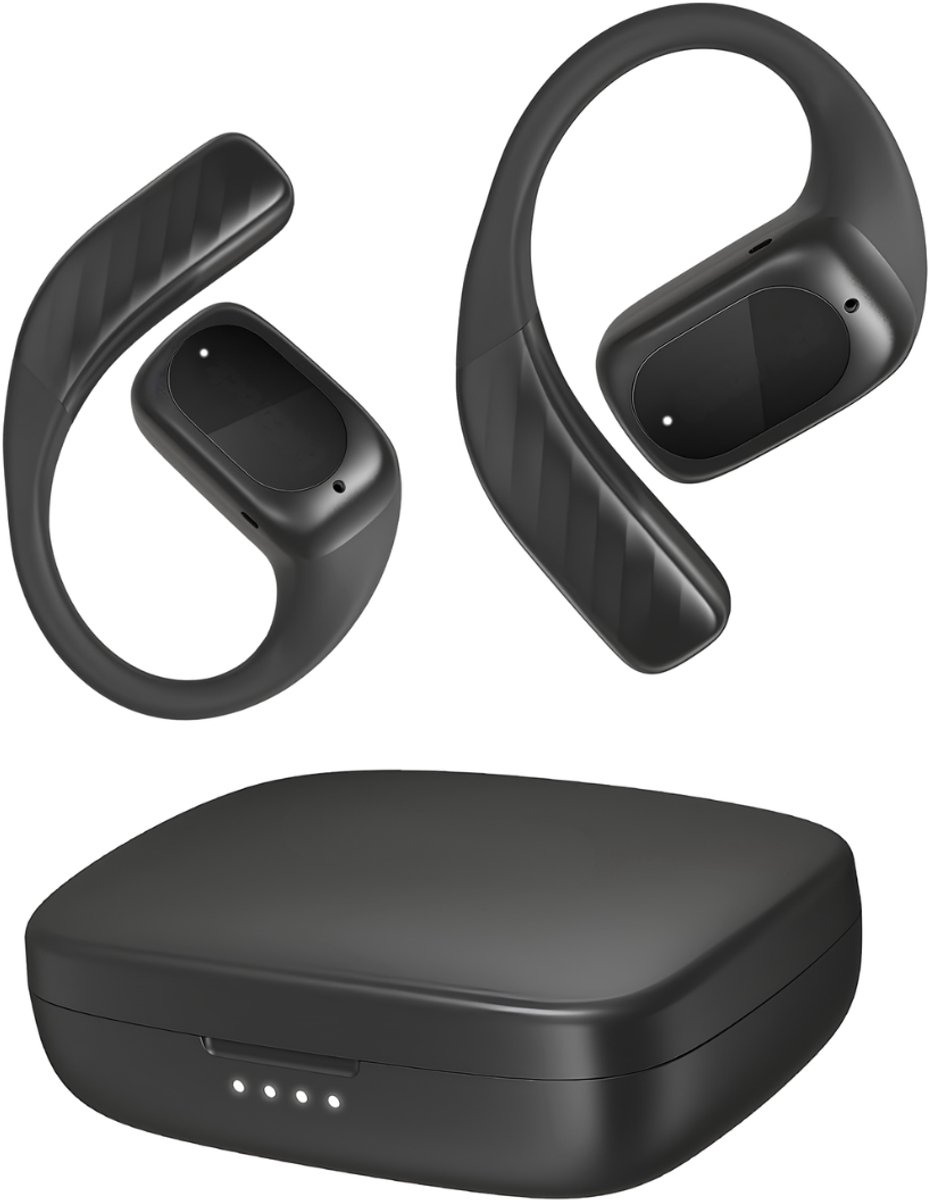 SNJY® Bone Conduction Headphone - Sporthoofdtelefoon Draadloos - Sport Oordopjes - Hardloop Oortjes - Zwart
