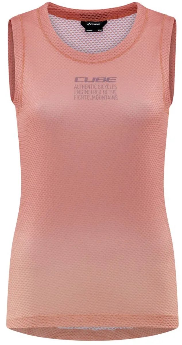 Cube Mesh Mouwloos Basislaag Roze 3XL Vrouw