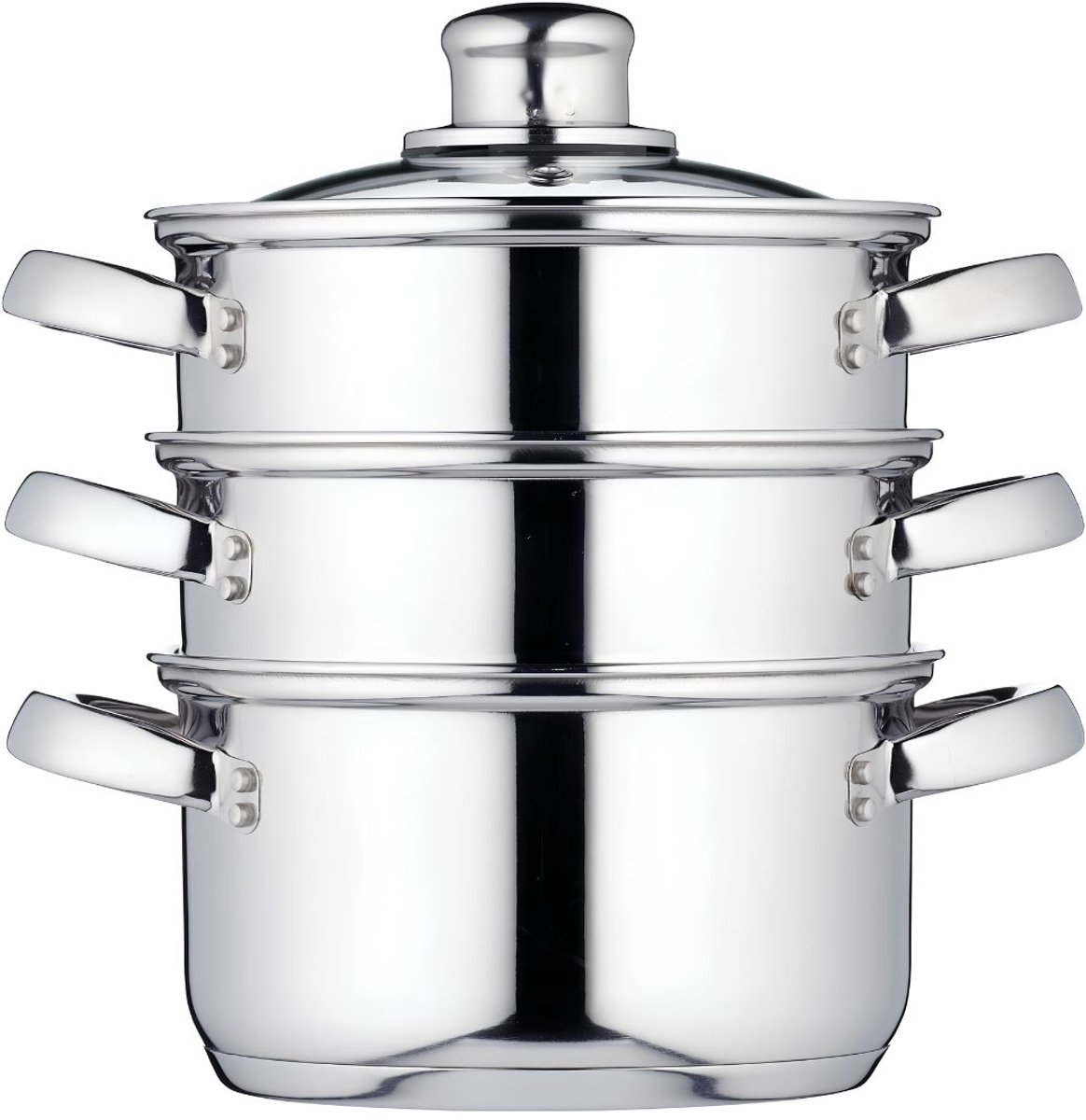 VALI® Stoompan - Stoompan Inductie - Stoomkoker - Zilver - 25cm x 18cm x 20cm