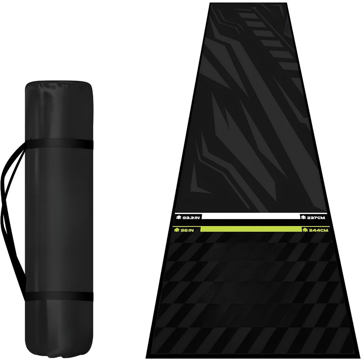 VALI® Dartmat - Antislip Dartmat - Dartsmat voor Dartbord - Zwart - 120cm x 120cm x 3cm