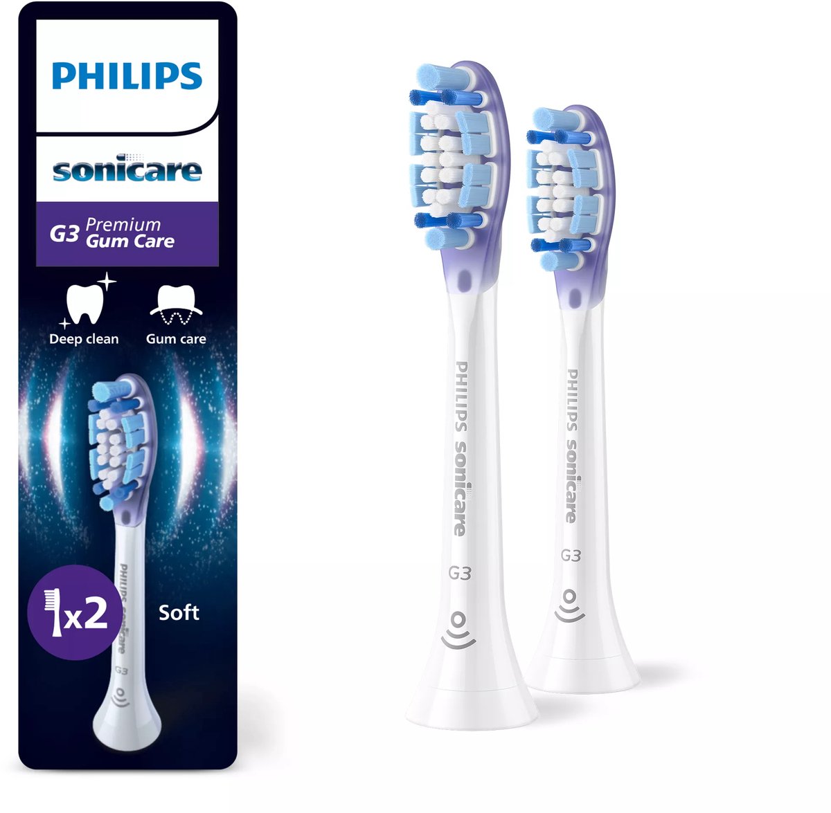 Philips Sonicare Opzetborstels Premium Gum Care G3 Wit 2 stuks