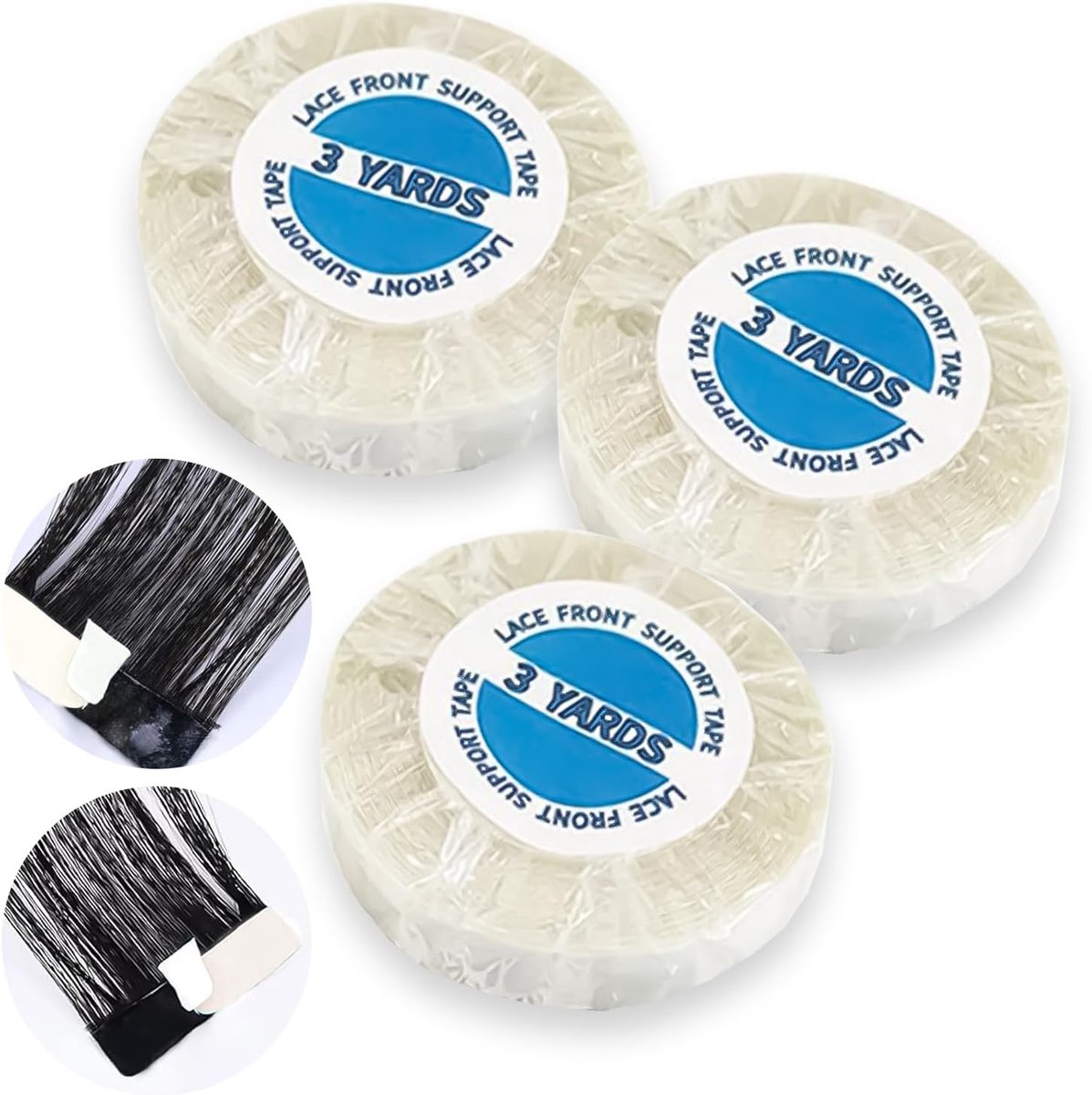 Verlengstukken plakband 0,8 cm x 3 meter - wit TPU-materiaal - water- en zweetbestendig - ideaal voor haarextensions - ShopVlot
