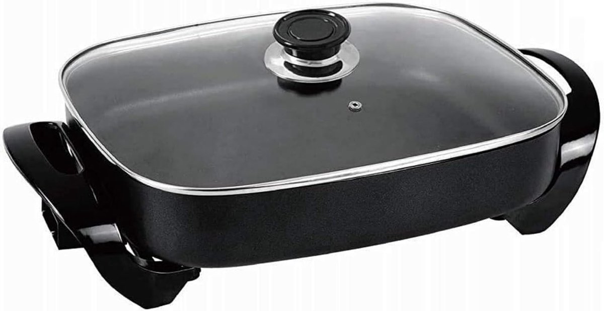 Elektrische Pizzapan 30x30 cm - Stepless temperatuurregeling - Voor pizza en meer - ShopVlot