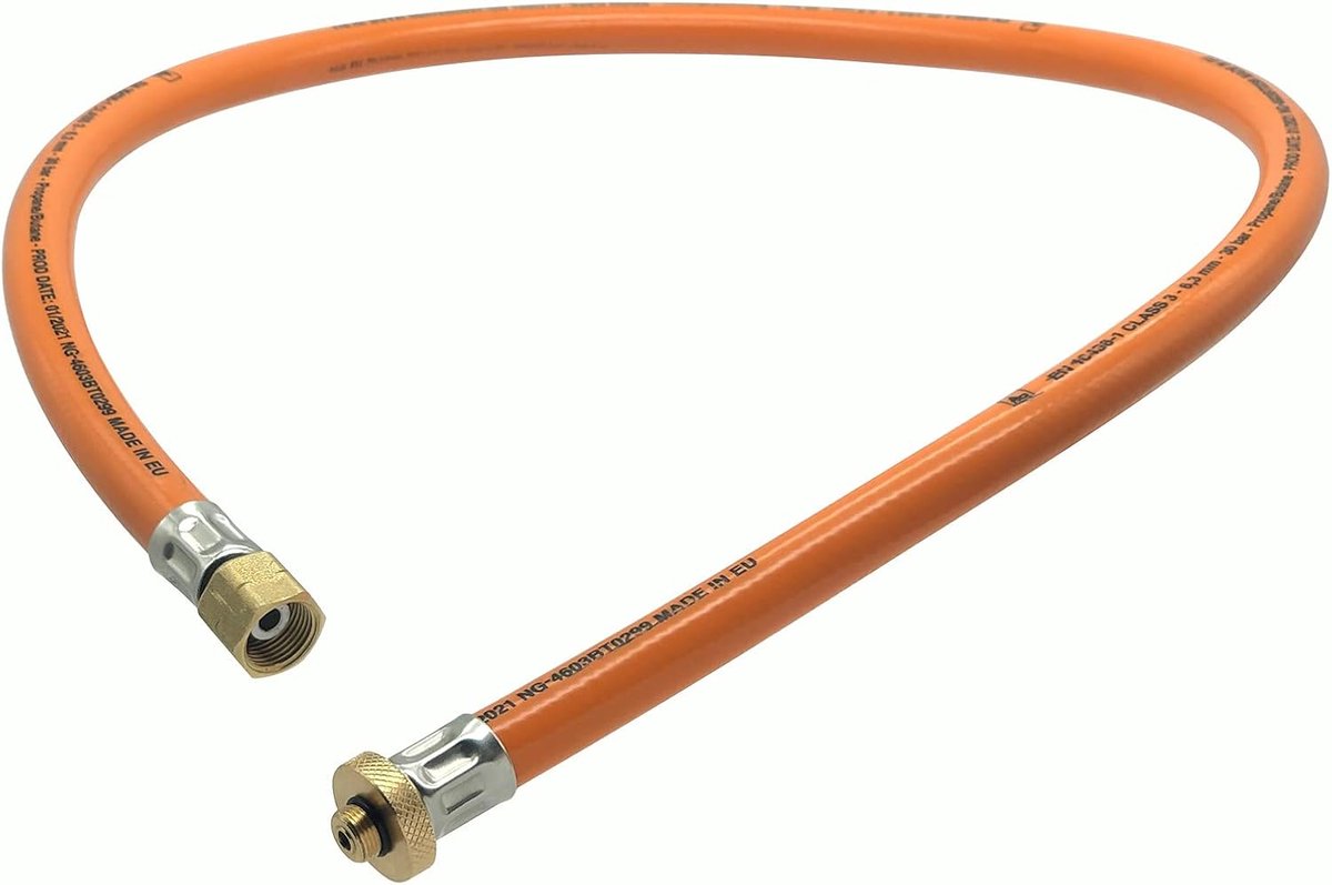 Adapter slang voor gasbarbecues - 1 m - voor standaard propaan flessen - eenvoudig om te schakelen - ShopVlot