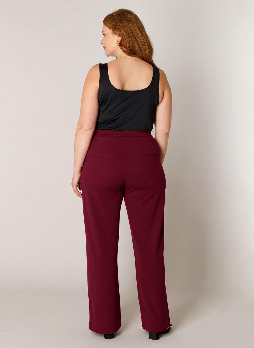 BASE LEVEL CURVY Arah Broek - Wine Red - maat W4(54/56) / L30