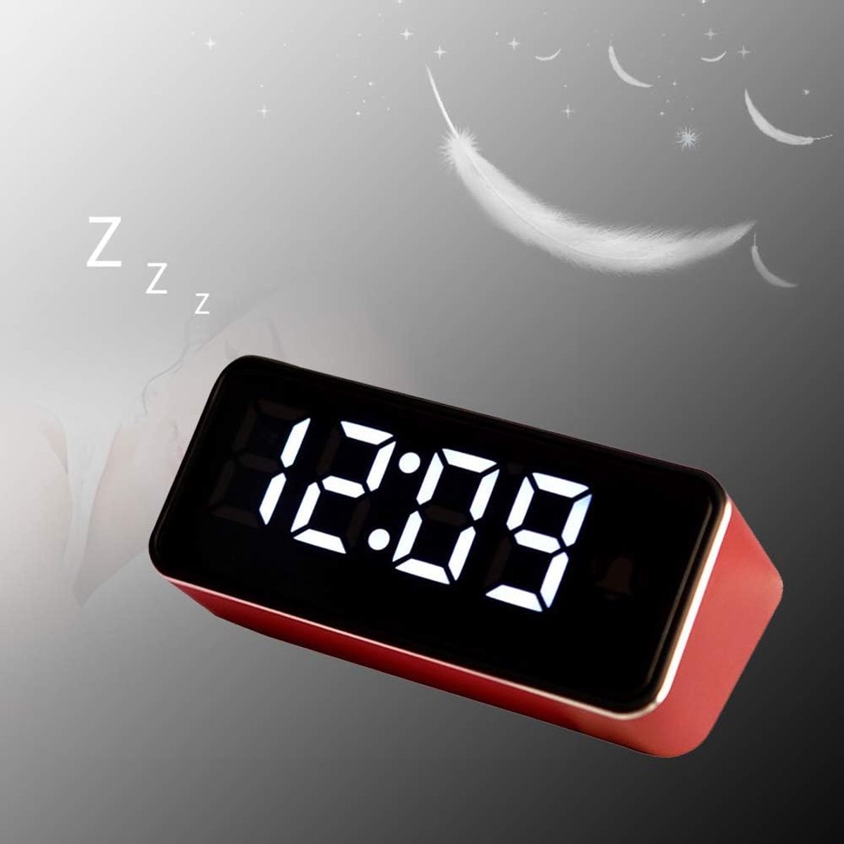 Digitale wekker - Groot slim LED-display - Snooze functie - Geschikt voor bureau of slaapkamer - ShopVlot