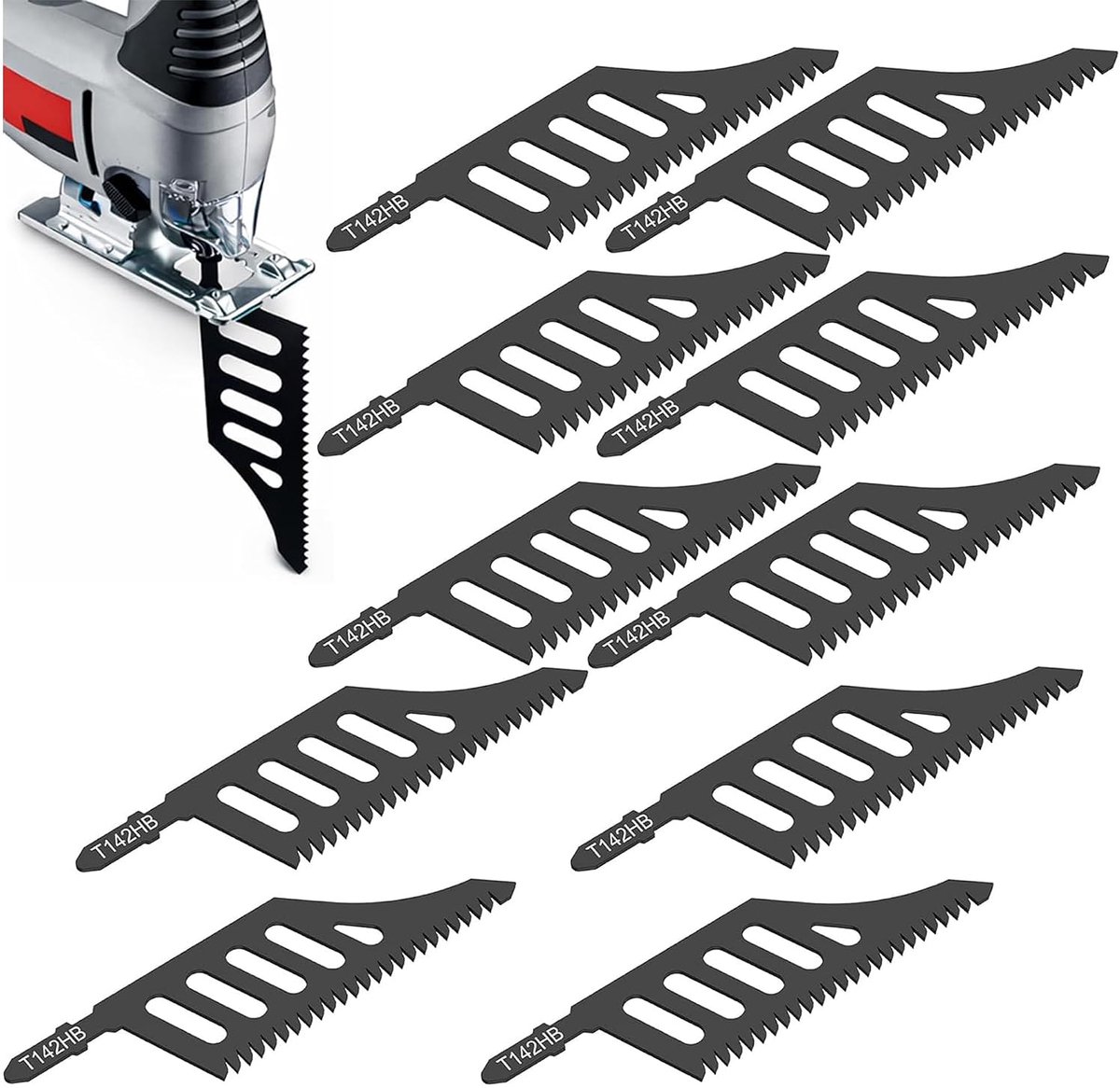 Verpakking van 10 T-Stuk Decoupeerzaagbladen, 112mm Set van Professionele Zaagbladen, Duurzame Accessoires voor het - ShopVlot