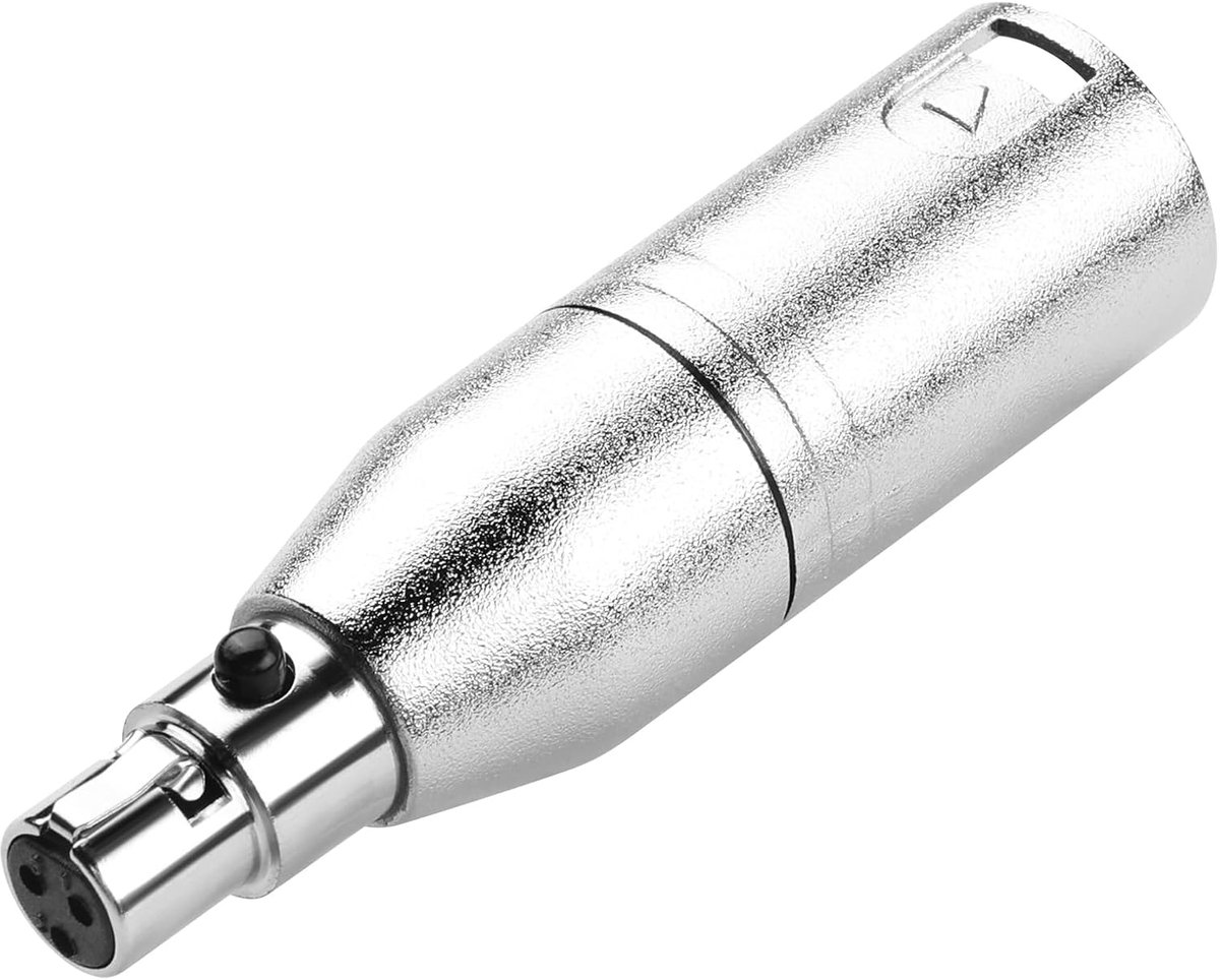 3 Pin Mini XLR Plug to 3 Pin XLR Plug Audio Converter Professional Miniature Microphone Jack for Microphone, Camera - ShopVlot