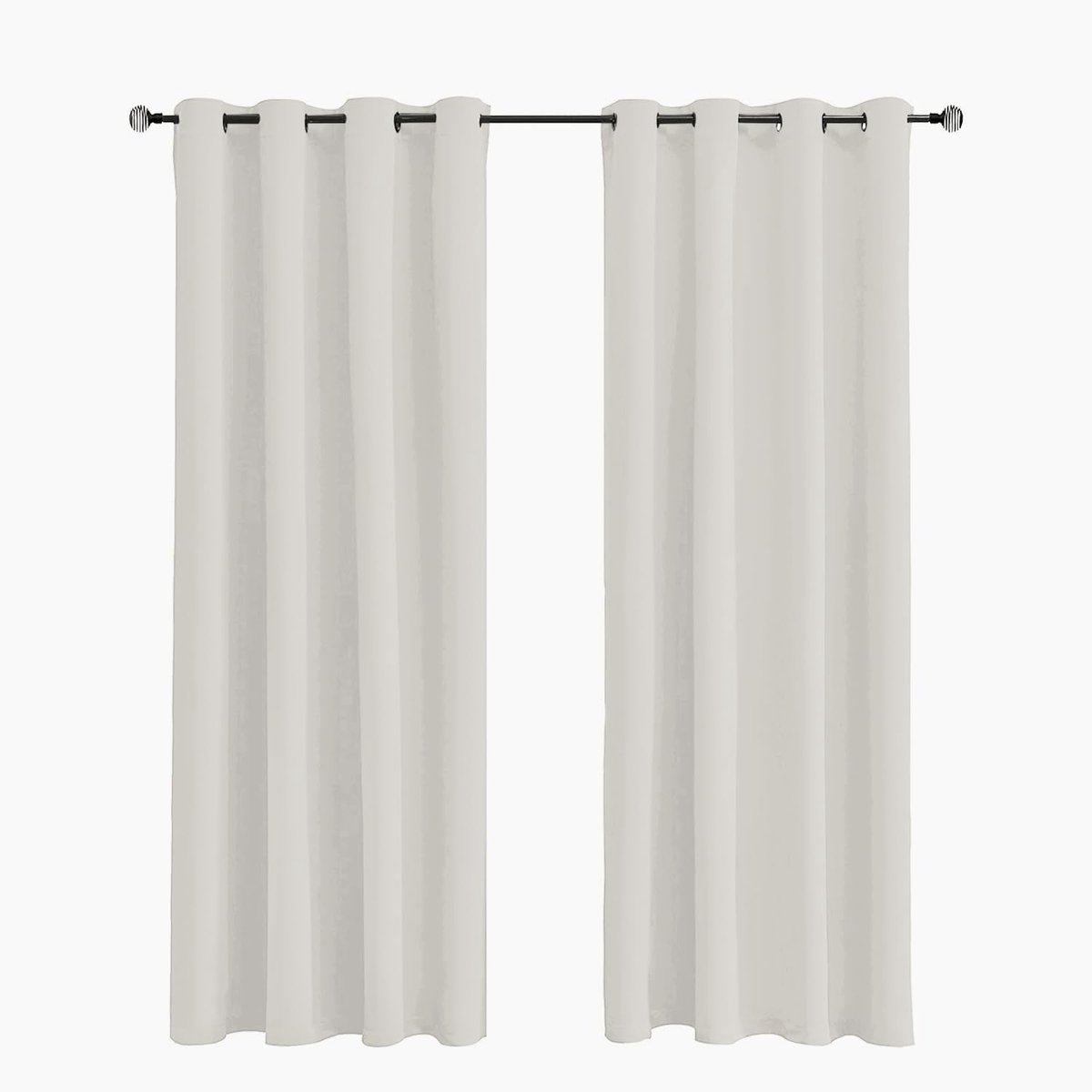 Curtains Blackout Curtain Curtains Opaque Curtain Bedroom with Eyelets, 1 Piece (Natural White, 150 x 150 cm) - ShopVlot
