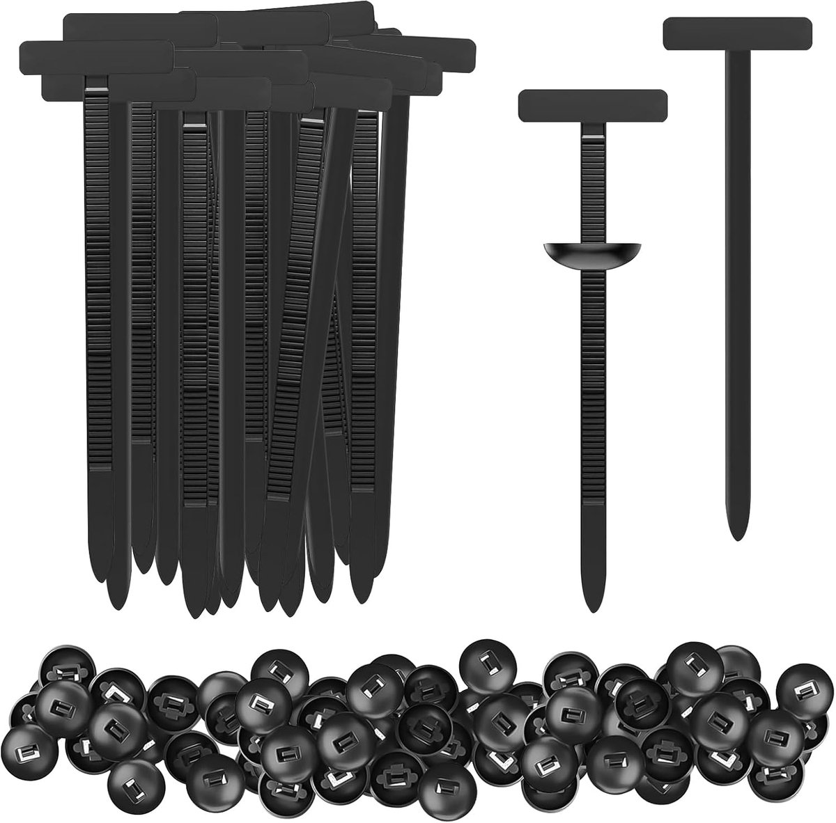 50pcs Nylon Universal Cable Tie Buckle, 2026 Heavy Duty Self Locking Nylon Cable Ties, Daily Repair Tools, Quick - ShopVlot