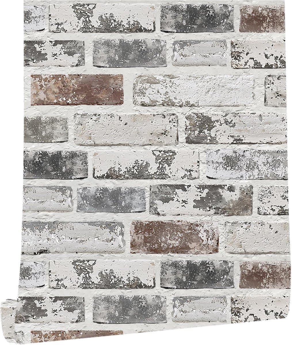 myforHD Self Adhesive Wallpaper Wall Paper Brick Self Adhesive Wall Sticker Vintage Brick Decorative Stickers for - ShopVlot
