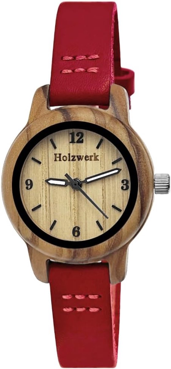 Holzwerk Germany Handmade Small Eco Ladies Watch Eco Nature Wooden Watch Leather Bracelet Watch Analogue Classic - ShopVlot