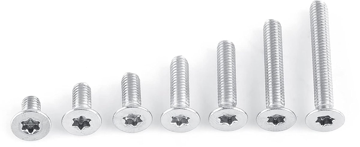 50Pcs M4 Star Flat Head Screws Stainless Steel Countersunk Machine Screw Bolt:(M4×20mm) - ShopVlot