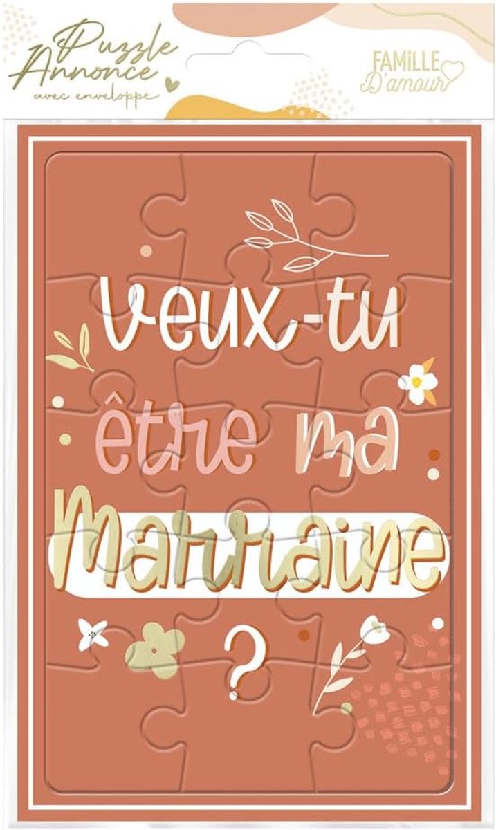 STC Puzzle card birth-christening model Want to be my godmother? - ShopVlot