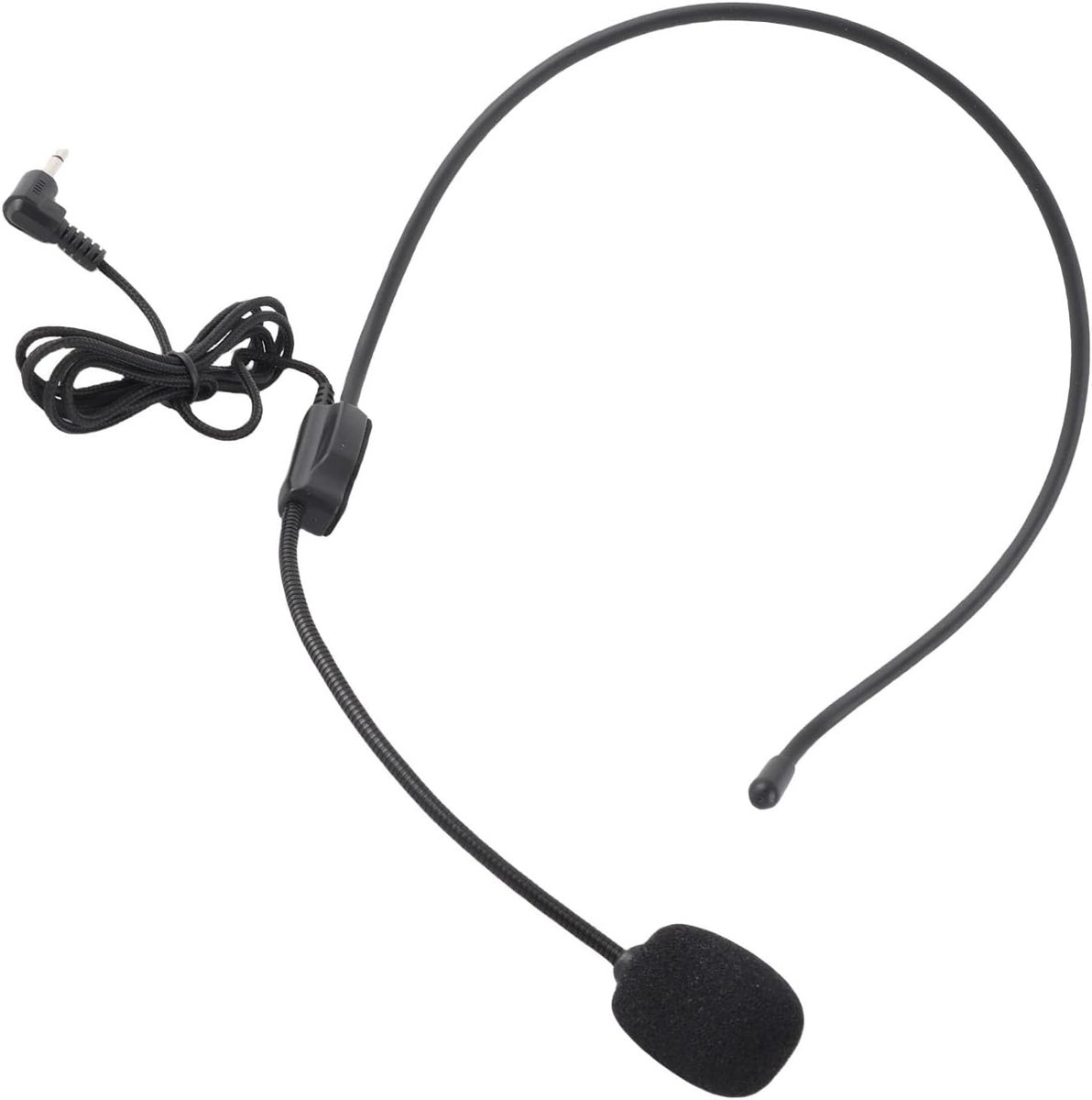 Ejoyous Head Mounted Microphone, Noise Cancelling Unidirectional Mini 3.5mm Main Microphone with 3.44 Ft Cable, Sturdy - ShopVlot
