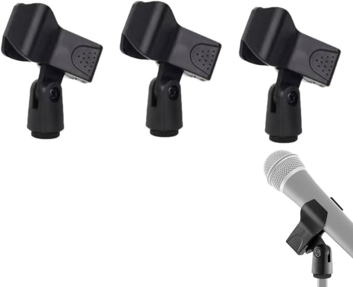 Microphone Holder, 3 Pcs Microphone Clips, Microphone Holders, Universal Microphone Clip, Compatible with Most Wired - ShopVlot
