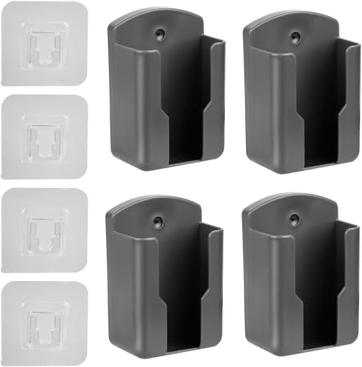 4 Pcs TV Remote Control Organizer, Remote Control for TV or Air Conditioning, Wall Bracket, Multifunctional Mobile - ShopVlot