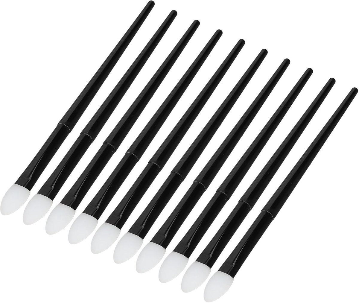 Silicone Glitter Applicator, Long Lasting Silicone Eyeshadow Makeup Brushes, 10 Pieces, Lightweight Curved Brush Tips - ShopVlot