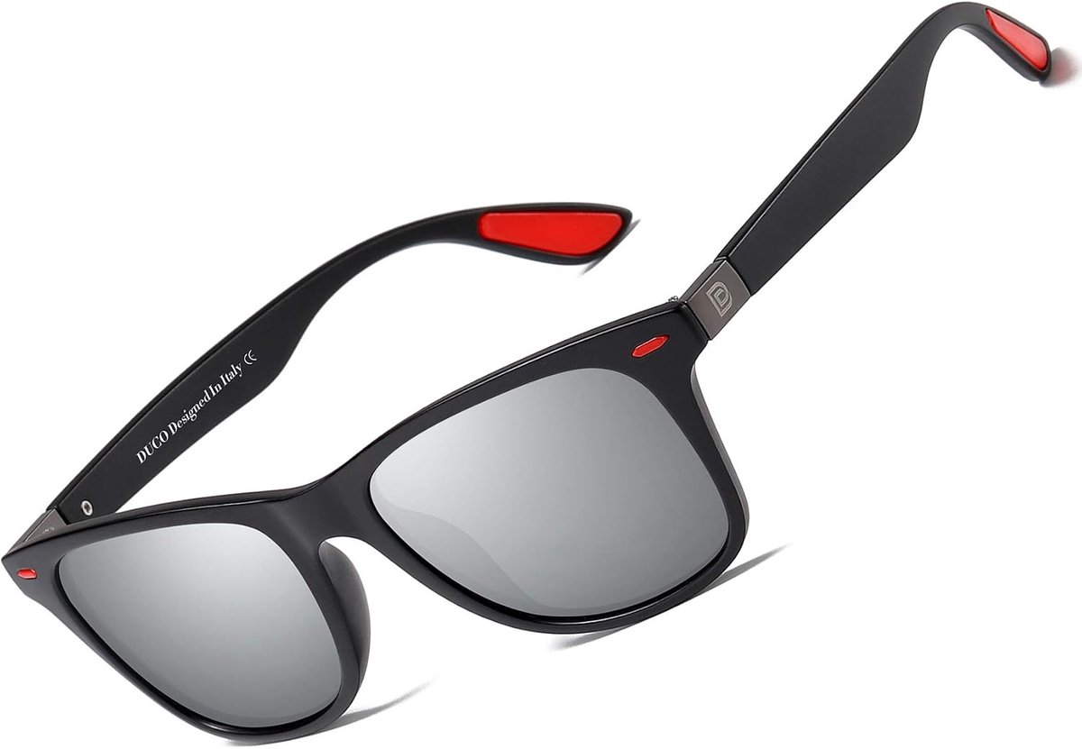 DUCO Retro Sunglasses for Men and Women for Driving, Cycling, Fishing, Golf., Black Merkur - ShopVlot