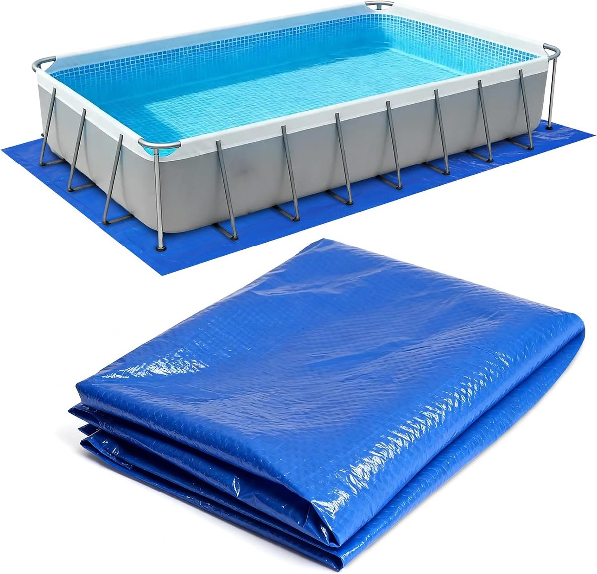 Pool groundsheet 300 x 210 cm, suitable for rectangular pools, protects the pool floor, wear-resistant and - ShopVlot