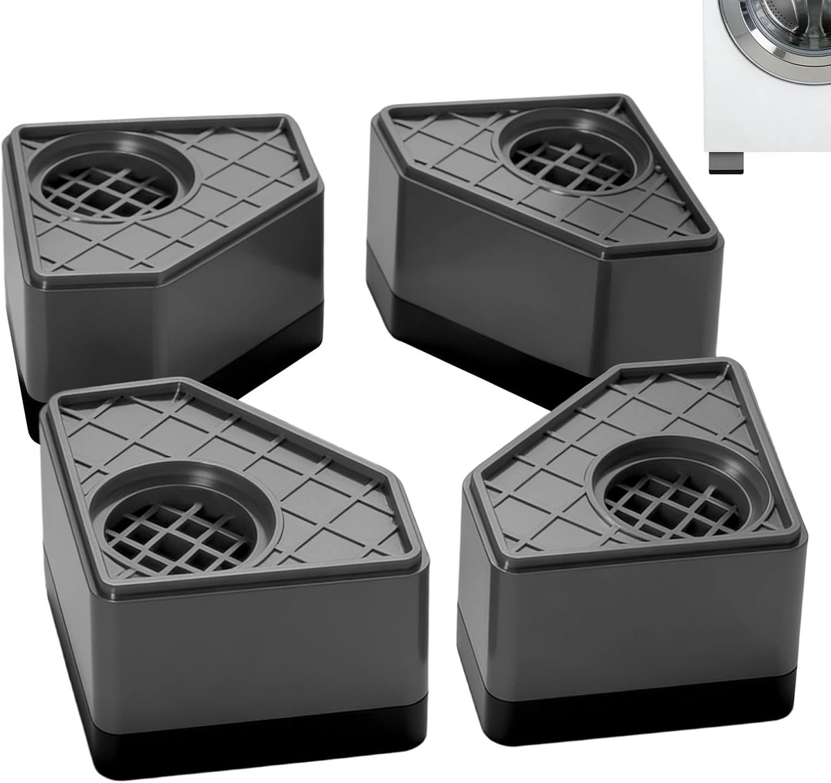 4 pieces vibration dampers, washing machine feet, dryer foot pads for noise reduction and shock absorption, 4.5 cm - ShopVlot