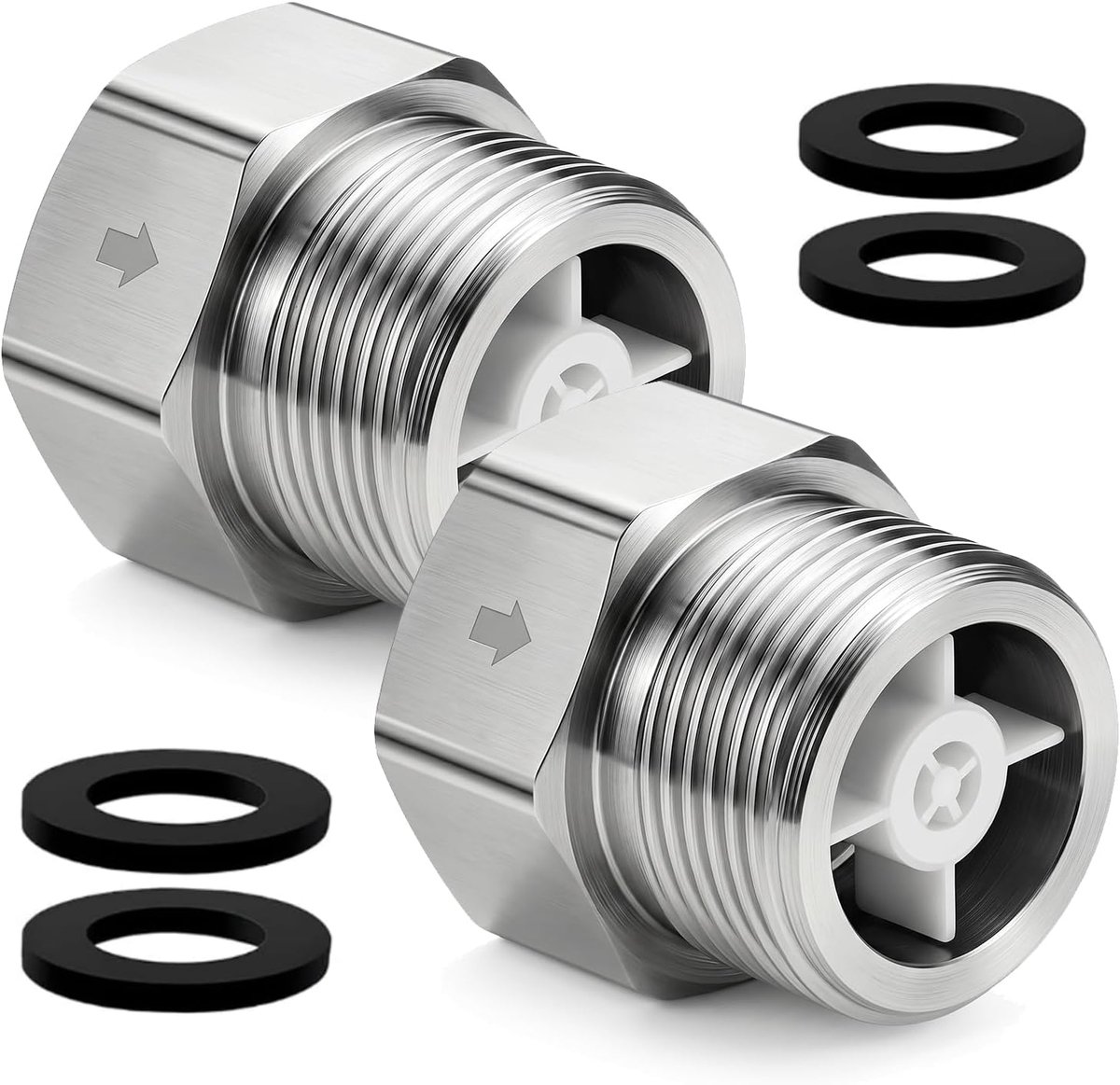 Zolara 2 stuks G1/2 inch roestvrijstalen terugslagventiel, terugslagklep afvalwater, wegwerpventiel terugslagventiel - ShopVlot