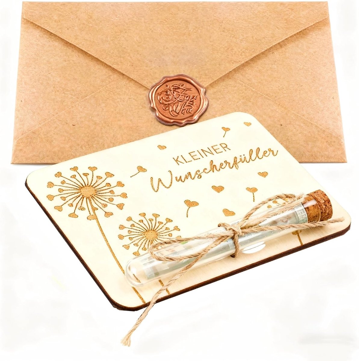 Yuannee Houten geldcadeau, paardenbloem, geschenken, geldcadeau, verjaardag, met enveloppen, cadeau, bruiloft - ShopVlot