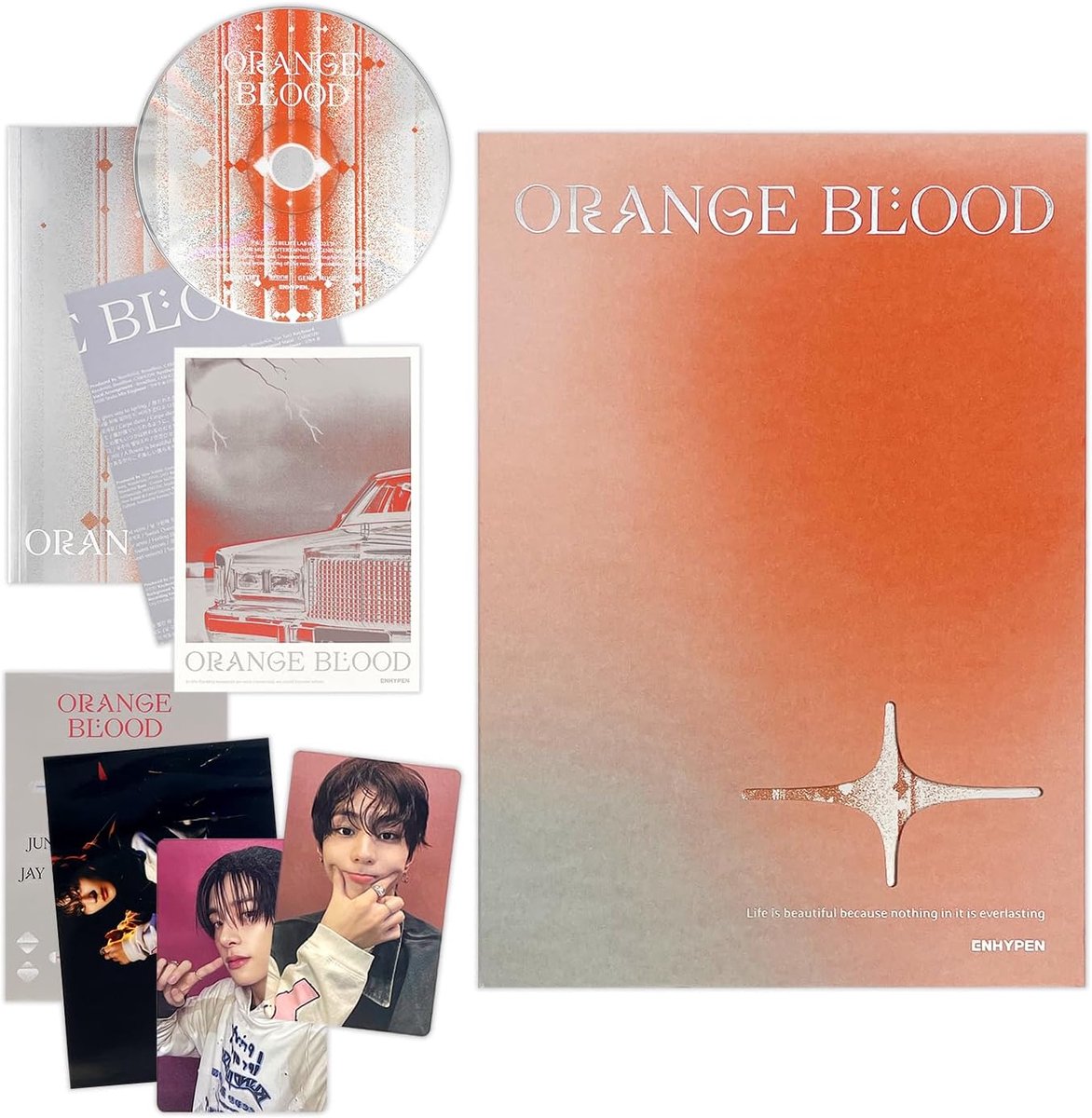 ENHYPEN - [ORANGE BLOOD] (KSANA Ver.) Photo Book + CD-R + Photo Cards + Sticker Appendix + Photo Paper + Postcard + - ShopVlot